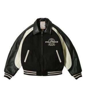 Palace x Avirex Jacket Black Leather Size Large